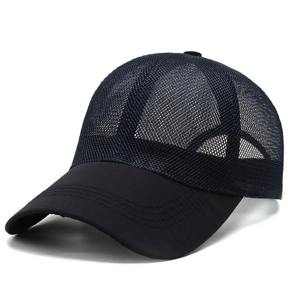 Quick Dry Sunshade Caps Hollow Visors Hats Golf Running Mesh Baseball Caps Korean Sun Hats Women Summer Caps Men Fishing Caps - Outdoorsavage