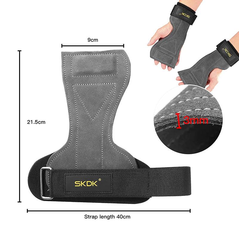 SKDK Gym Grips Palm Guards Cowhide Palm Protector Weightlifting Gymnastics Workout Gloves Grips Fitness Training Equipment - Outdoorsavage