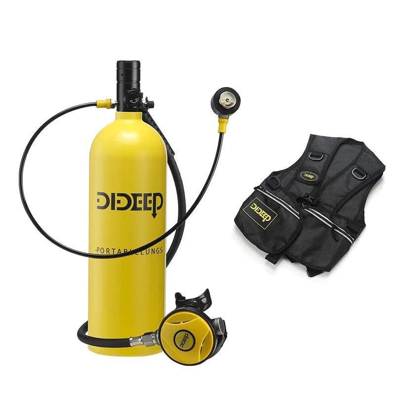 DIDEEP X5000Pro 2L Scuba Diving Equipment Scuba Tank Diving Bottle Oxygen Cylinder Snorkeling Set Underwater Rebreather - Outdoorsavage