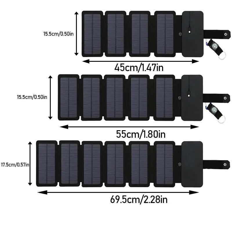 Outdoor Multifunctional Portable Solar Charging Panel Foldable 5V 1A USB Output Device Camping Tool High Power Output - Outdoorsavage