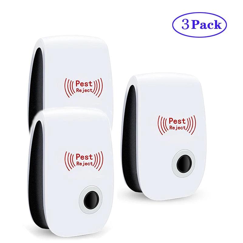 3/4/6 Pack Ultrasonic Electronic Mosquito Repellent Mouse Cockroach Spider Mosquito Repellent Household Insecticide - Outdoorsavage