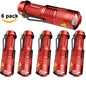 Powerful Tactical Flashlights Portable LED Camping Lamps 3 Modes Zoomable Torch Light Lanterns Self Defense 6pcs/Lot z50 - Outdoorsavage