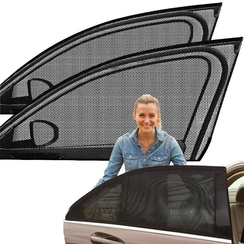 Car Sunshade Curtains Universal Side Window Shades Car Curtains Protection Repellent Mosquito Mesh Net Sunshade Auto Accessories - Outdoorsavage