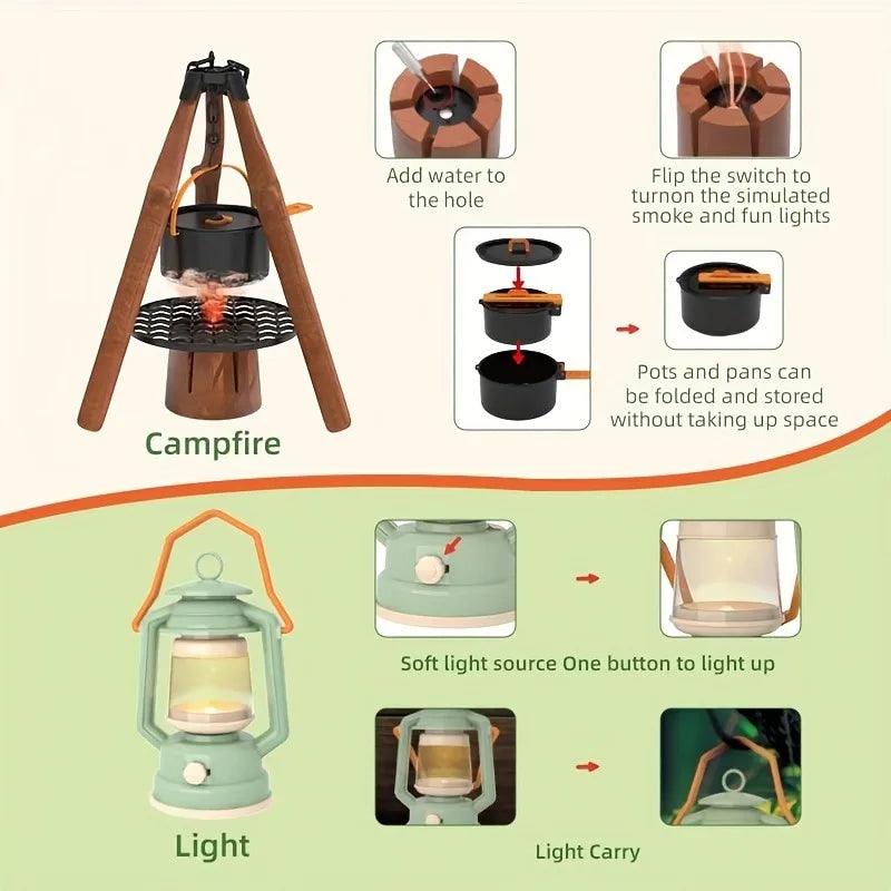 Kids Camping Set Outdoor Explorer Kit - Includes Bug Catcher, Pop Up Tent & Kids Camping Gear! Christmas ,Halloween Gift - Outdoorsavage