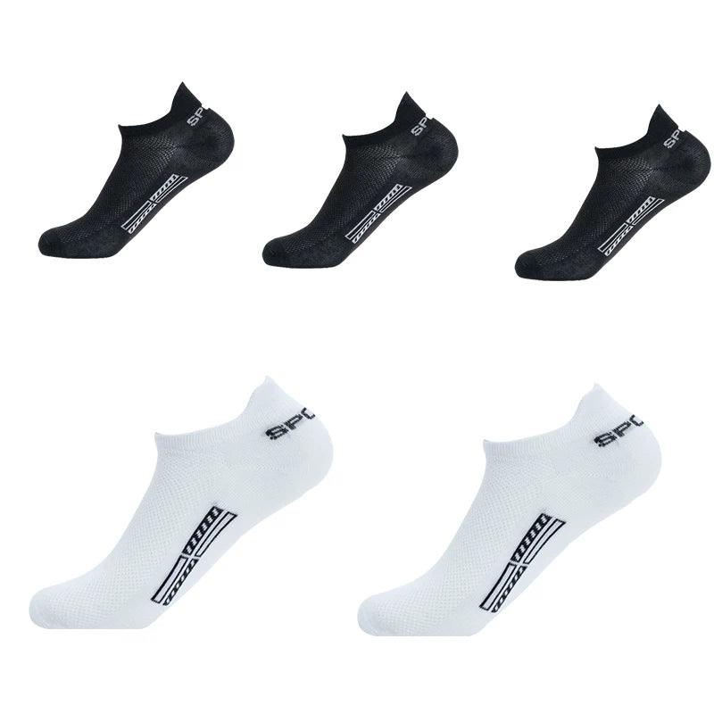 5 Pairs/Lot High Quality Men Ankle Socks Breathable Cotton Sports Mesh Casual Athletic Thin Cut Short Sokken Plus Size - Outdoorsavage