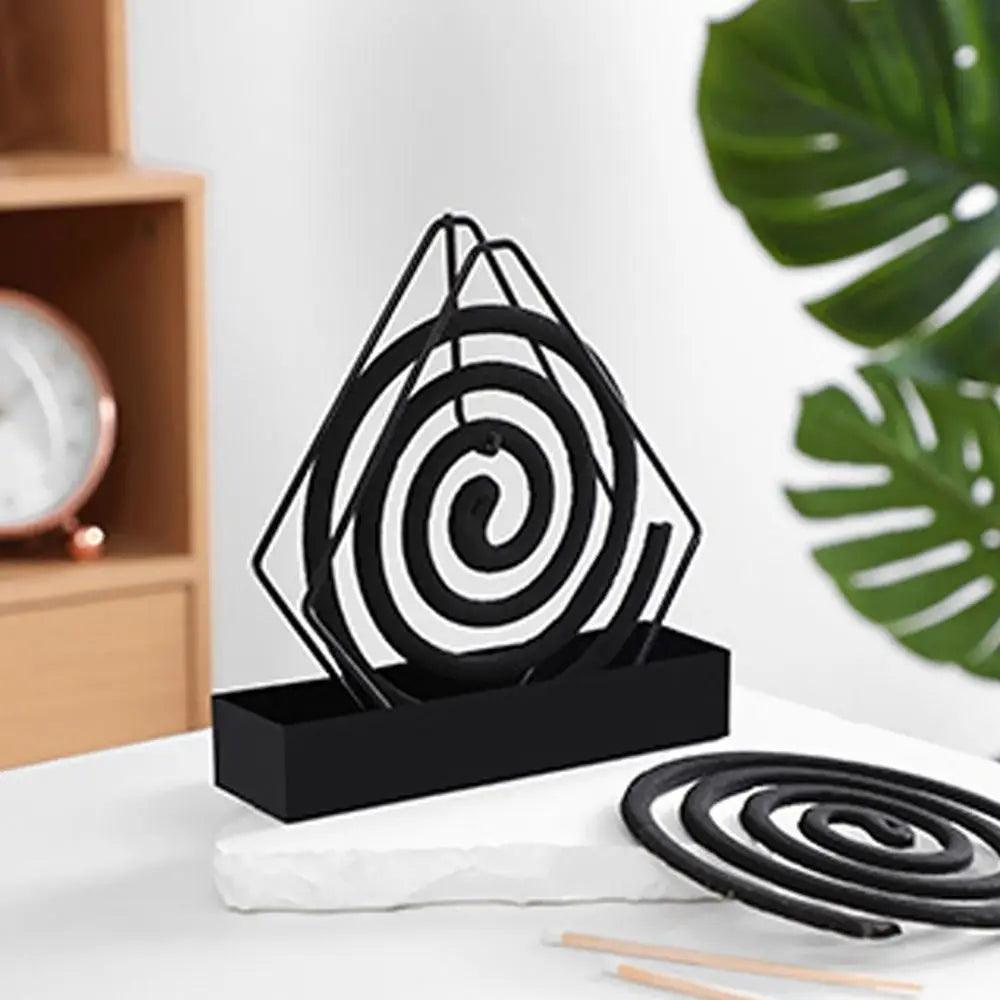 With Tray Mosquito Coil Holder Iron Anti-Mosquito Mosquito Incense Rack Ornaments Flower shape Mosquito Repellent - Outdoorsavage