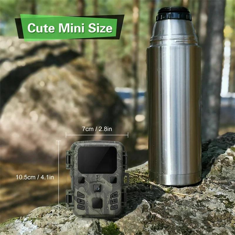 2-Pack Outdoor Mini Hunting Camera 20MP 1080P Wild Trail Infrared Night Vision Outdoor Motion Activated Scouting Photo Trap - Outdoorsavage