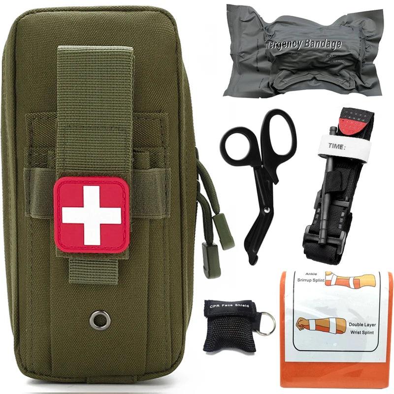 Tactical First Aid Kit Military Medical Pouch EMT Camping Gear Molle For Trauma Tourniquet Bandage Emergency Survival Gear - Outdoorsavage