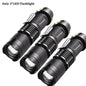 Powerful Tactical Flashlights Portable LED Camping Lamps 3 Modes Zoomable Torch Light Lanterns Self Defense 6pcs/Lot z50 - Outdoorsavage