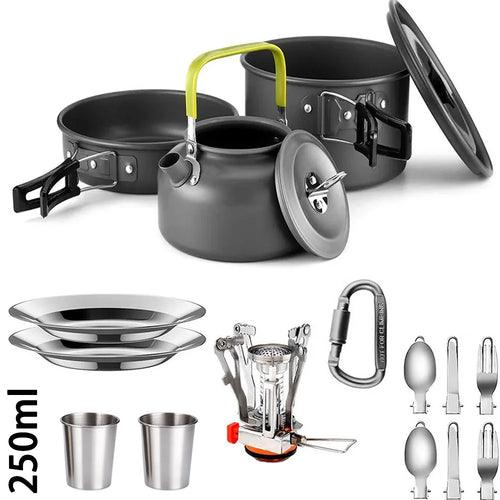 Outdoor camping cooking set outdoor water boiling and vegetable frying - Outdoorsavage