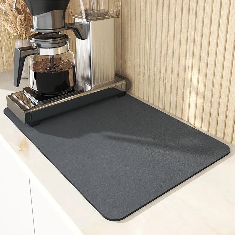 Men's waterproof, non-slip kitchen mat made of durable synthetic velour.