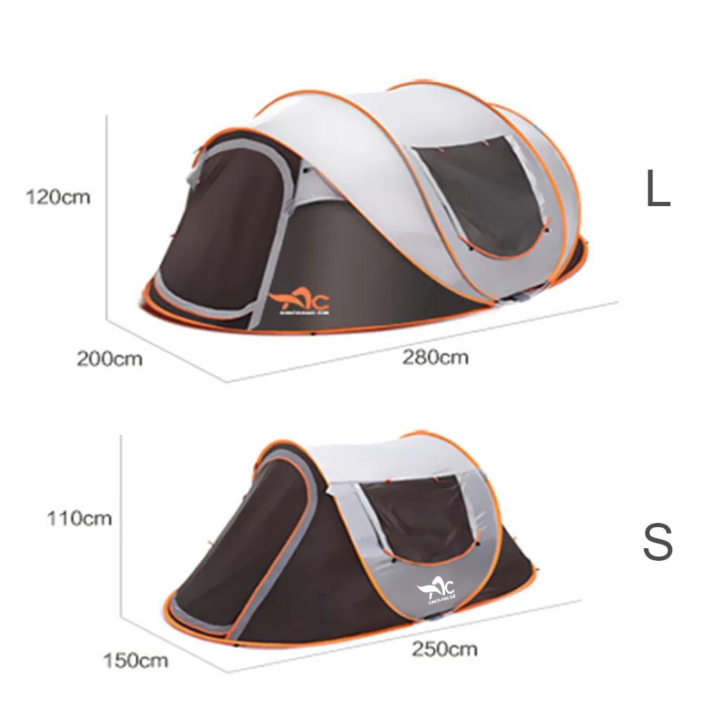 Outdoor Large Camping Tent Full-Automatic Instant Unfold WaterProof Tent Family Multi-Functional Portable Dampproof Tent - Outdoorsavage