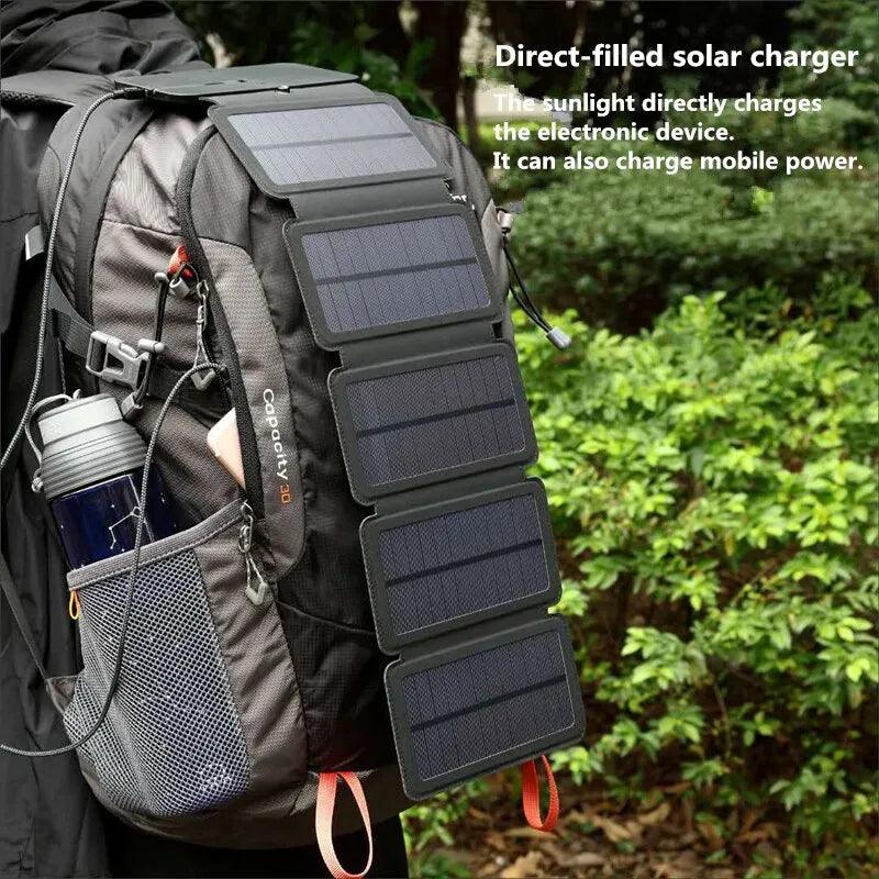 Outdoor Multifunctional Portable Solar Charging Panel Foldable 5V 1A USB Output Device Camping Tool High Power Output - Outdoorsavage