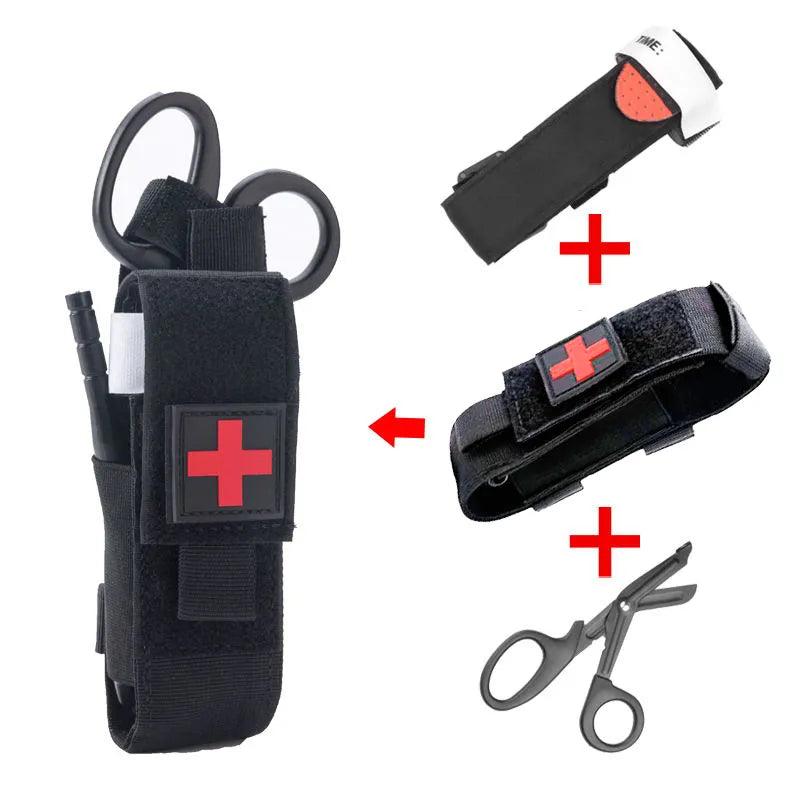 Tactical Military First Aid Kit Tourniquet Molle Survival Set Pouch Nursing Holder Medical Gear Scissors Bag Outdoor Equipment - Outdoorsavage