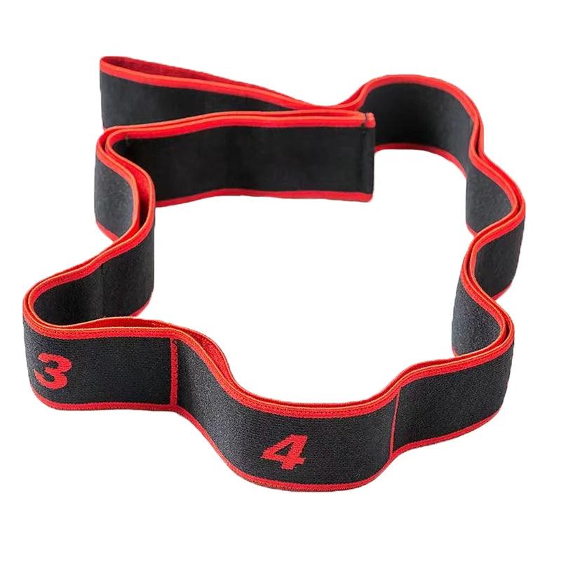 8 Section Style Dance Yoga Stretching Belt Yoga Pilates Fitness Tension Belt Digital Stretching Elasticity - Outdoorsavage