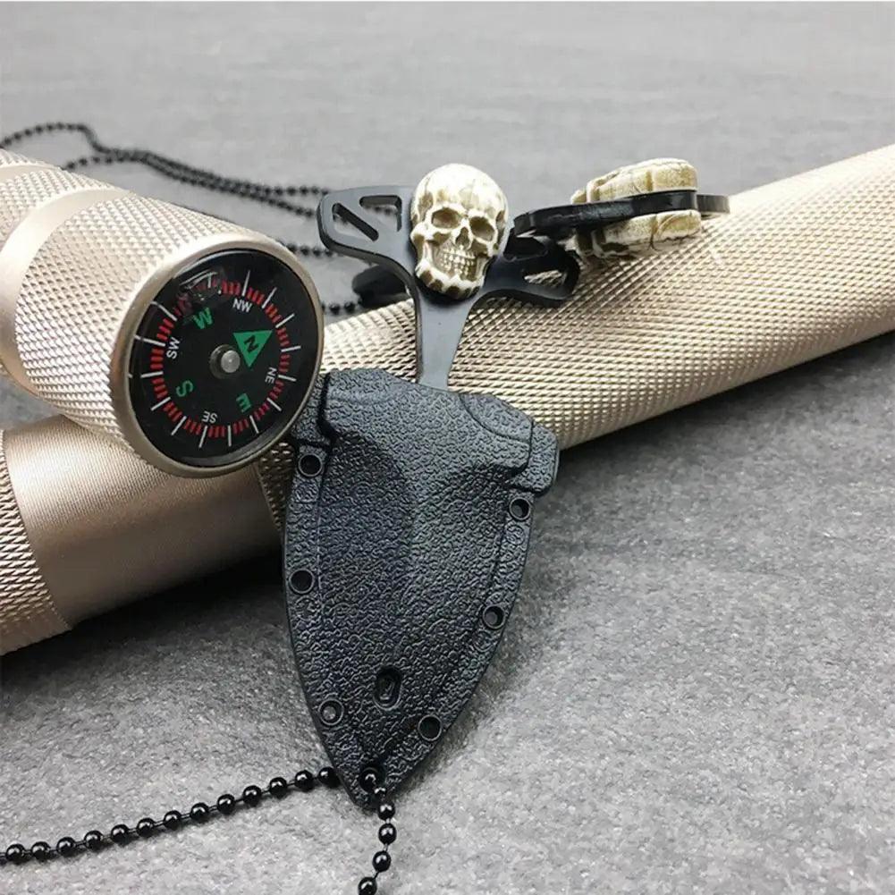 Survival Cutter Mini Skull Necklace Knife Survival Multitool Fruit Knife Bottle Opener Tactical Camping Equipment самооборона 캠핑 - Outdoorsavage