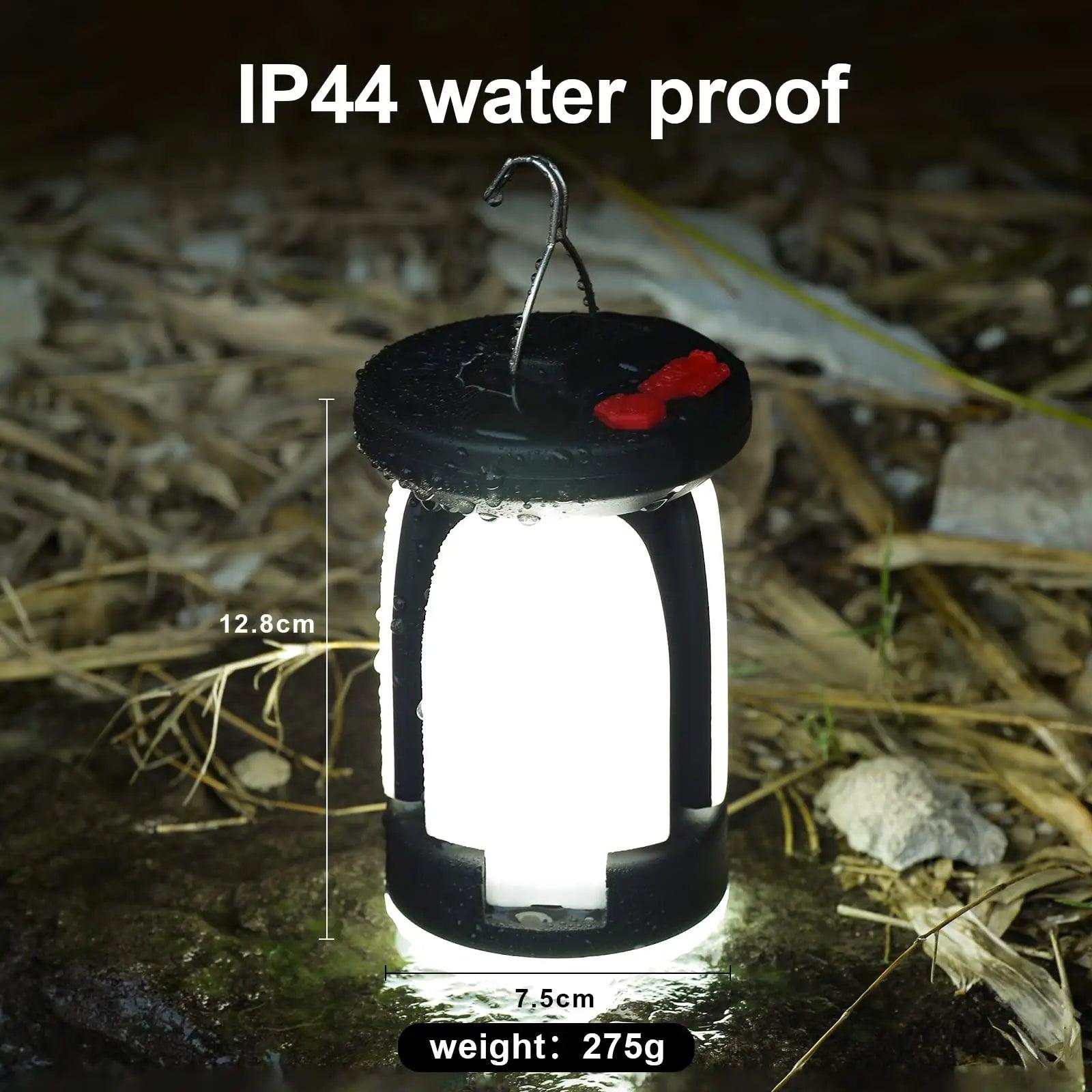 High Power Solar LED Camping Lantern Rechargeable 4500mAh 1000LM Emergency Power Bank Foldable 6 Light Modes for Camping Fishing - Outdoorsavage