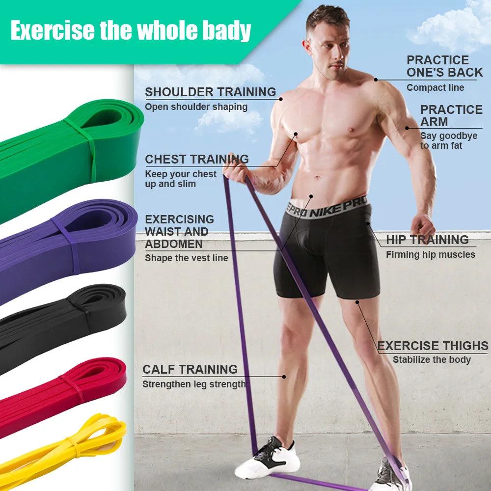 Tough Latex Resistance Band Elastic Exercise Strength Pull-Ups Auxiliary Band Pilates Gym Fitness Equipment Strengthening Train - Outdoorsavage