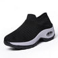 Women's Casual Sports Socks Sneakers Fashionable Thick Sole Air Cushion, Elevated Sloping Heel Rocking Shoes - Outdoorsavage