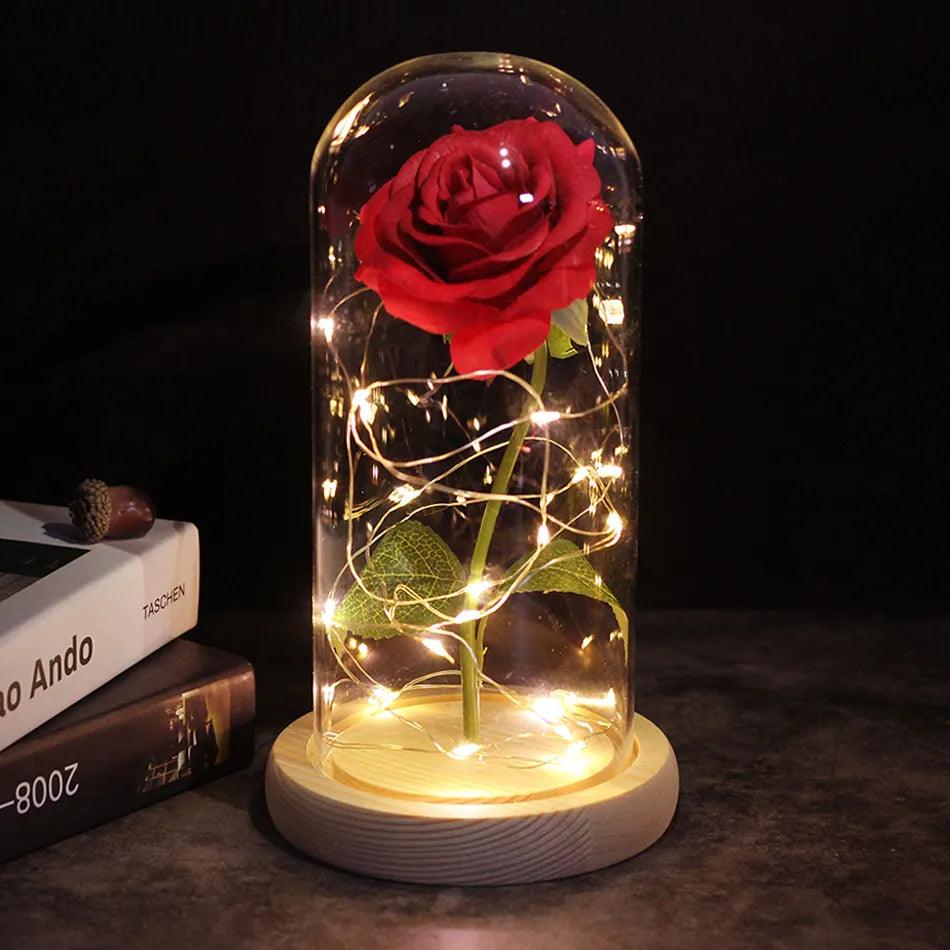 Drop shipping Galaxy Rose Artificial Flowers Beauty and the Beast Rose Wedding Decor Creative Valentine's Day Mother's Gift - Outdoorsavage