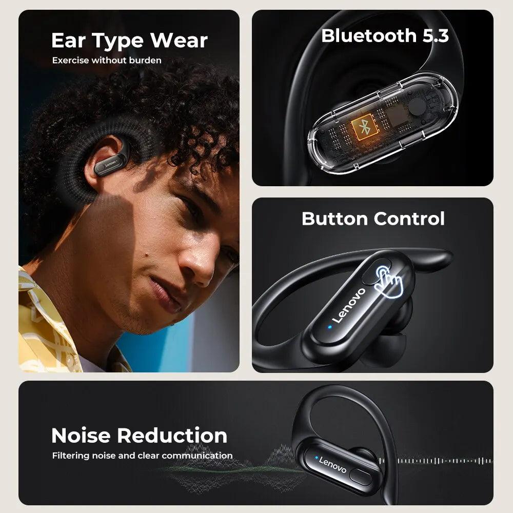 Lenovo XT60 Sports Wireless Earphones with Microphones,Button Control - Outdoorsavage