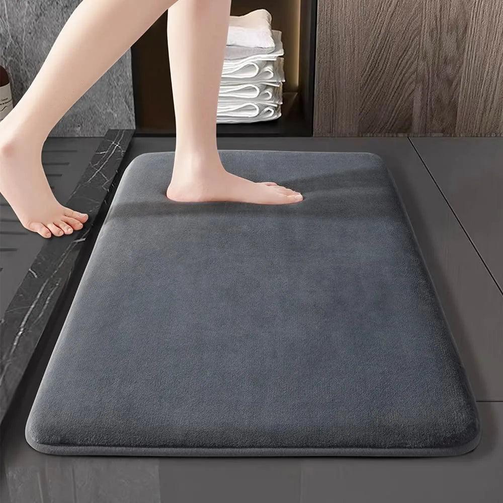 Super absorbent floor mat, super absorbent bath mat, super anti slip coral velvet bathroom floor mat, door mat - Outdoorsavage