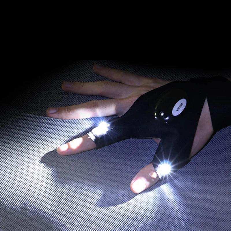 Fingerless Glove LED Flashlight Waterproof Torch Outdoor Tool Fishing Camping Hiking Survival Rescue Multi Light Tool - Outdoorsavage