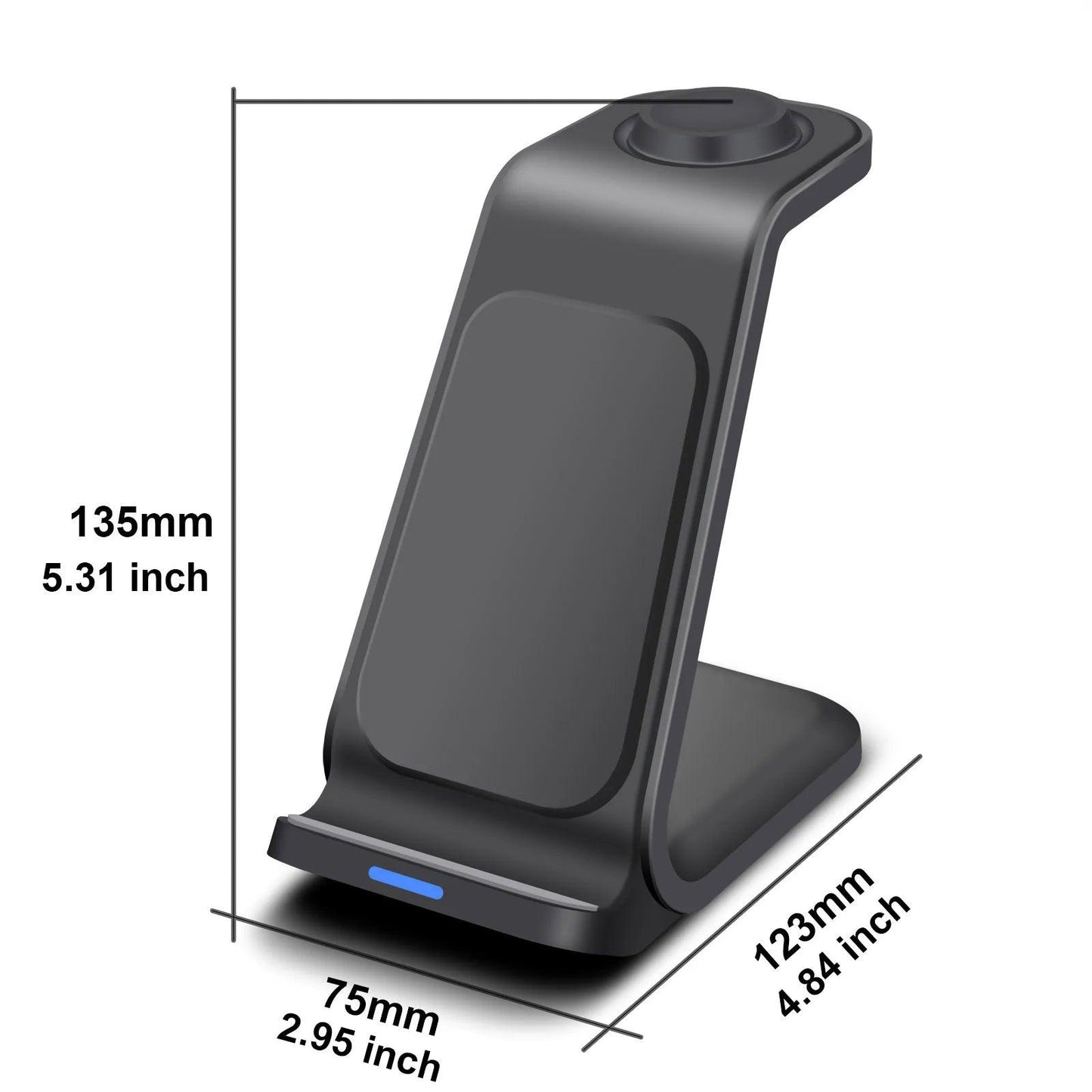 Wireless Charger 3 in 1 Fast Charging Dock Station for Samsung S23 S22 - Outdoorsavage