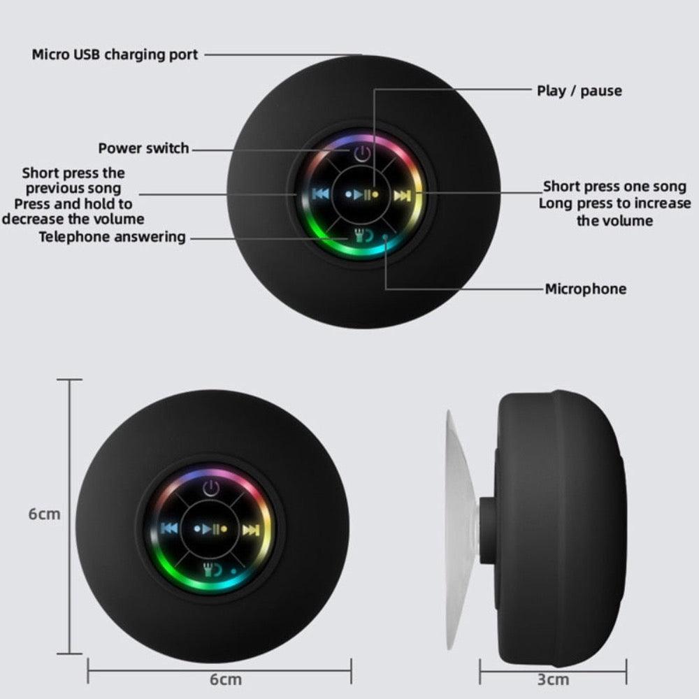 Mini Waterproof RGB Bluetooth Speaker - Outdoorsavage