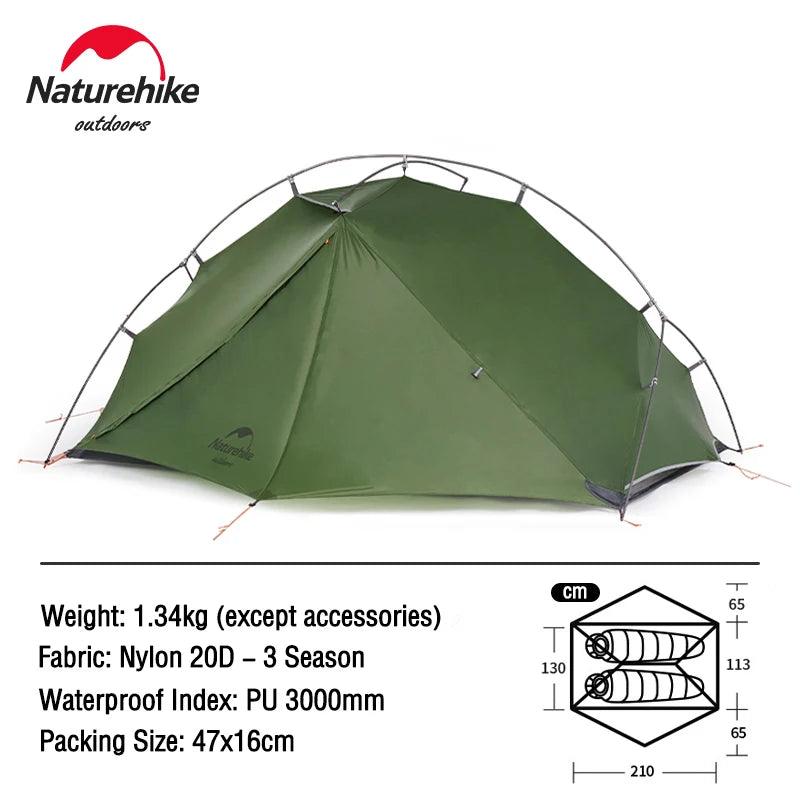 Naturehike VIK Tent 1 2 Person Ultralight Tent Portable Camping Tent Airy Fishing Tent Waterproof Traveling Hiking Outdoor Tent - Outdoorsavage