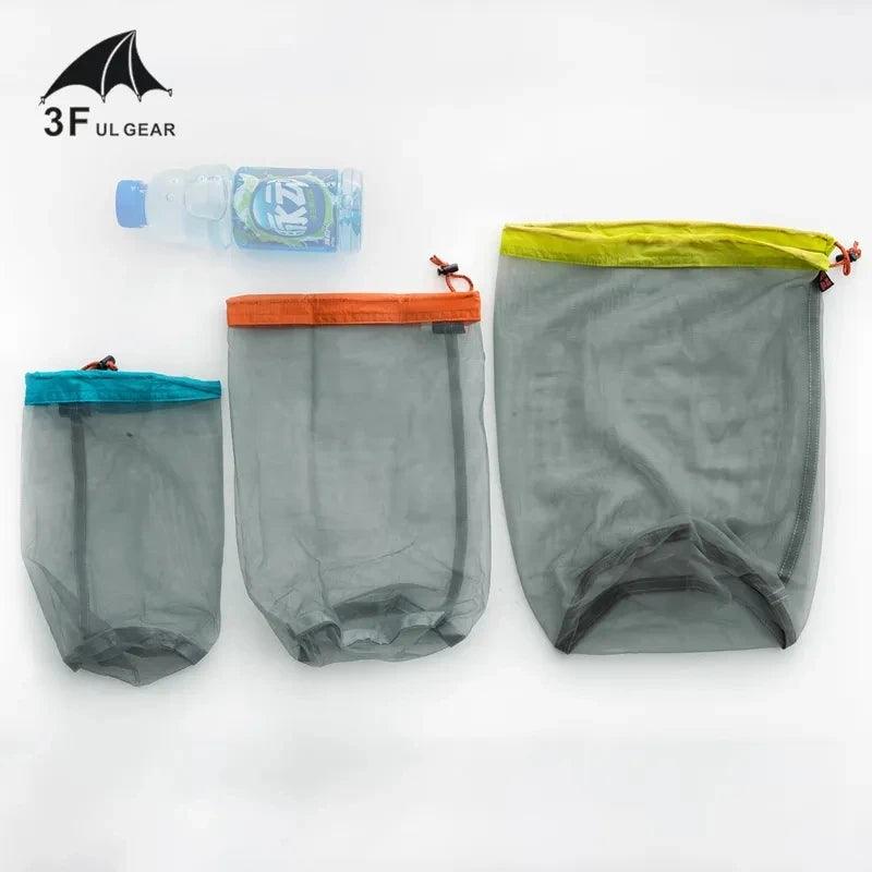 3F UL GEAR 15D Ultralight Mesh Sleeping Bag Stuff Sack Outdoor Travel Camping Hiking Down Clothing Storage Bags Camping Supplies - Outdoorsavage