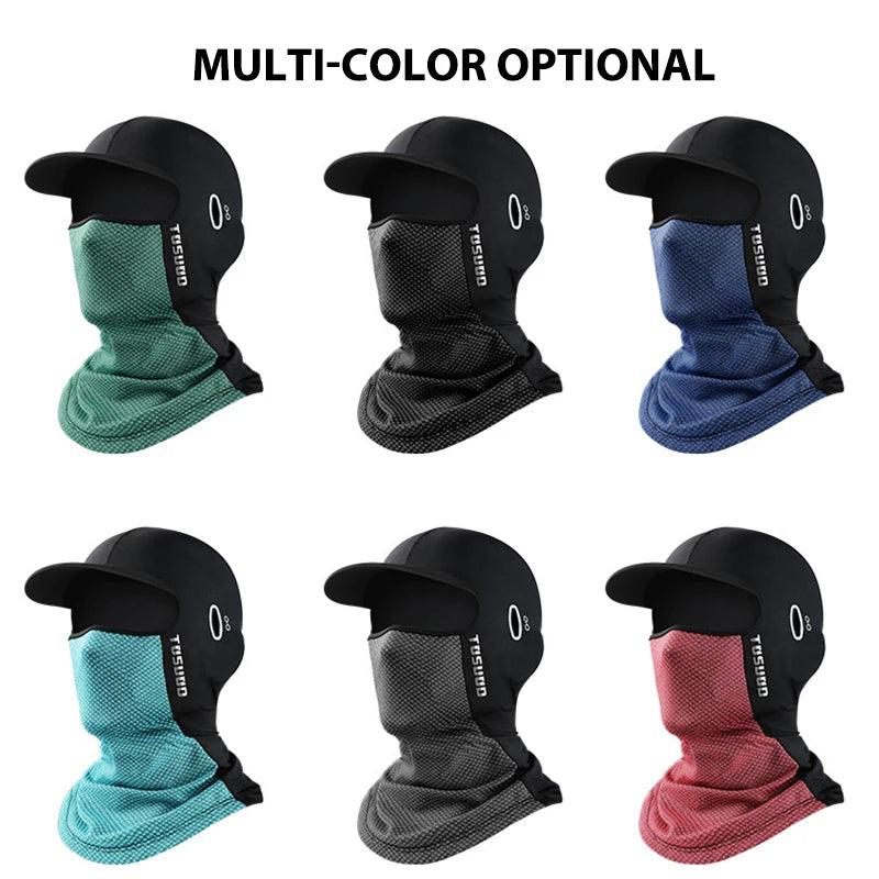 1pc Summer Ice Silk Sunscreen Headgear Motorcycle Helmet Lined Hood Equipment Bike Head Cover Tactical Cap Fishing Cycling - Outdoorsavage