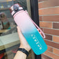 1 Liter Large Capacity Sports Water Bottle Leak Proof Colorful Plastic Cup Drinking Outdoor Travel Portable Gym Fitness Jugs - Outdoorsavage