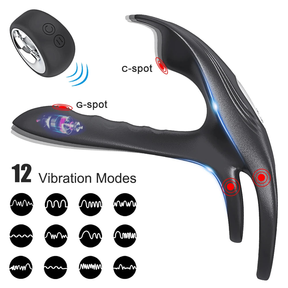 Couple Vibrator with Dual Motor – Penis Ring for Men & Partner Pleasure