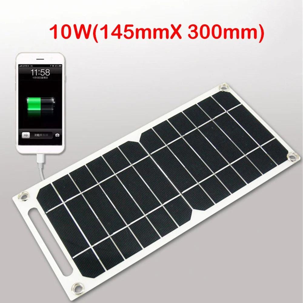 5V 10W Solar Panel Output USB Outdoor Portable Solar System Cell Phone Charger Solar Panel Battery Module Power Panel Enlarged 1 - Outdoorsavage