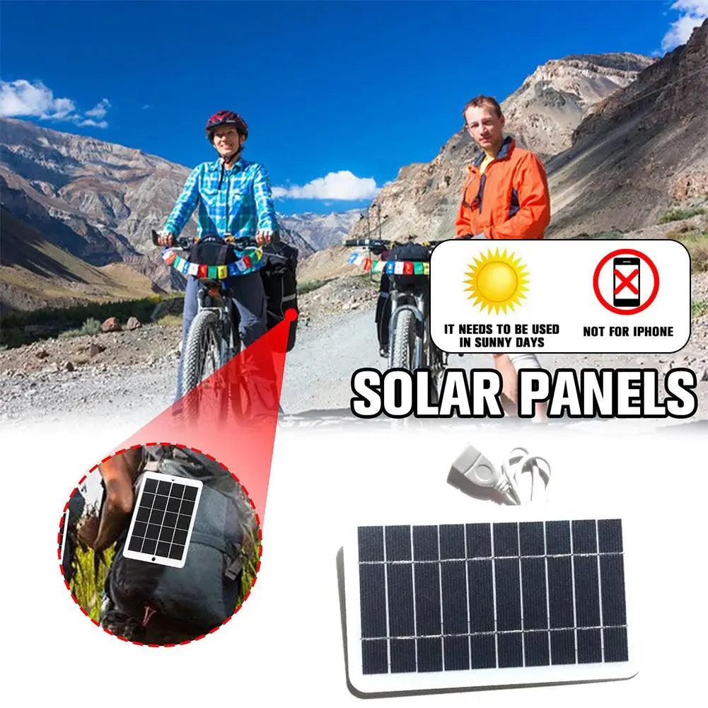 Portable Solar Panel 5V 2W Solar Plate with USB Safe Charge Stabilize Battery Charger for Power Bank Phone Outdoor Camping Home - Outdoorsavage