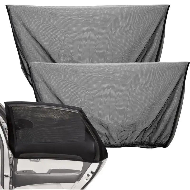 Car Sunshade Curtains Universal Side Window Shades Car Curtains Protection Repellent Mosquito Mesh Net Sunshade Auto Accessories - Outdoorsavage