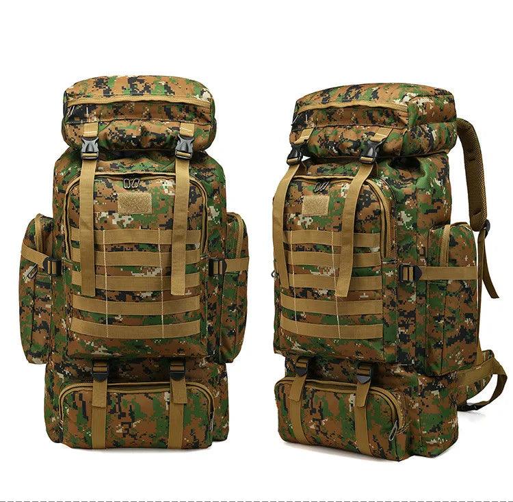 Outdoor Camouflage Men's Backpack, Large Space Waterproof Outdoor Military Backpack, Men's Travel Backpack, Hiking Backpack - Outdoorsavage