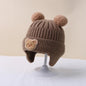 Winter Baby Beanie Cap Cartoon Bear Ear Protection Knitted Hat for Toddler Boys Girls Cute Korean Warm Kids Crochet Hats Gorras - Outdoorsavage