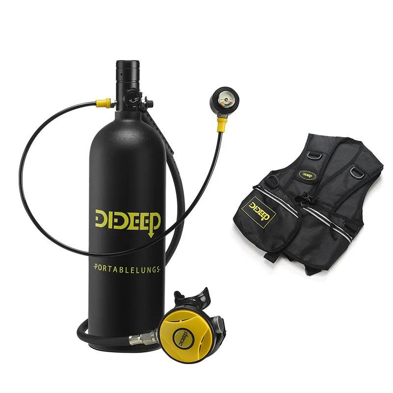 DIDEEP X5000Pro 2L Scuba Diving Equipment Scuba Tank Diving Bottle Oxygen Cylinder Snorkeling Set Underwater Rebreather - Outdoorsavage