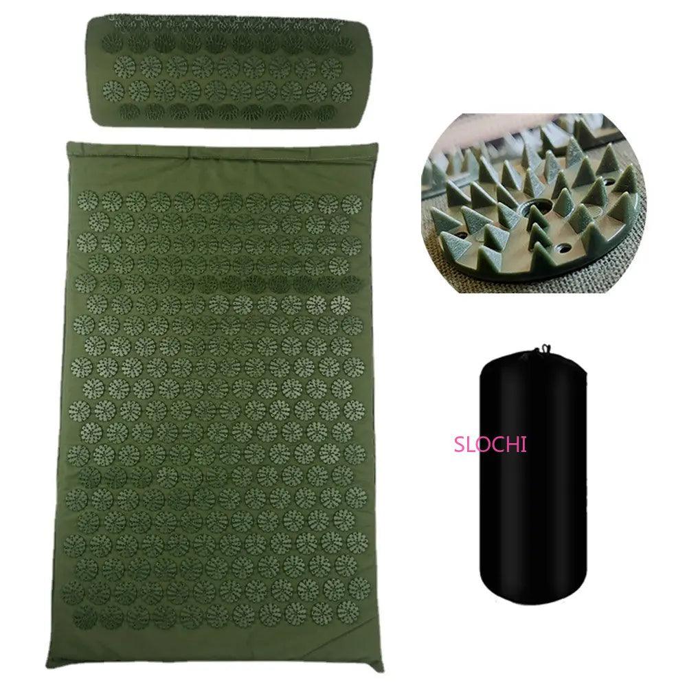 Massager Cushion Shakt Mat Massage Yoga Mat Acupressure Relieve Stress Back Body Pain Spike Mat Acupuncture Massage Mat - Outdoorsavage