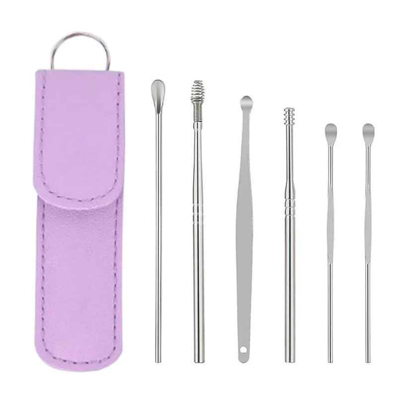 Ear Cleaner Wax Pickers Earpick Wax Remover Curette Ear Pick Cleaner Kit Spoon Care Ear Clean Tool - Outdoorsavage