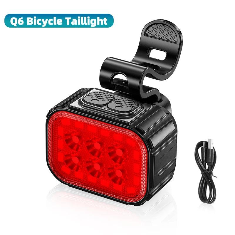 Bicycle Safety Warning Headlight&Taillight USB Charge Front Rear Flashlights Lamps Waterproof Night MTB Road Cycling Taillight - Outdoorsavage