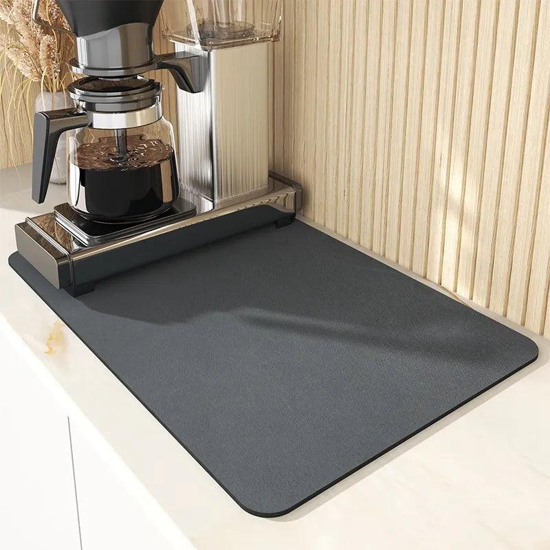 Super Absorbent Large Kitchen Absorbent Mat Antiskid Draining Coffee Dish Drying Mat Quick Dry Bathroom Drain Pad Tableware Mat - Outdoorsavage