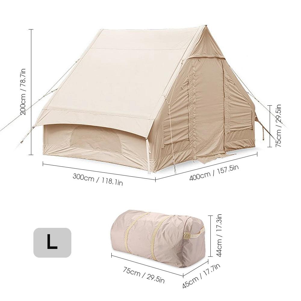 Luxury Camping Tent Waterproof Sunscreen Inflatable Roof Tent Large Space Folding Tent Park Family Tent Travel Beach Equipment - Outdoorsavage