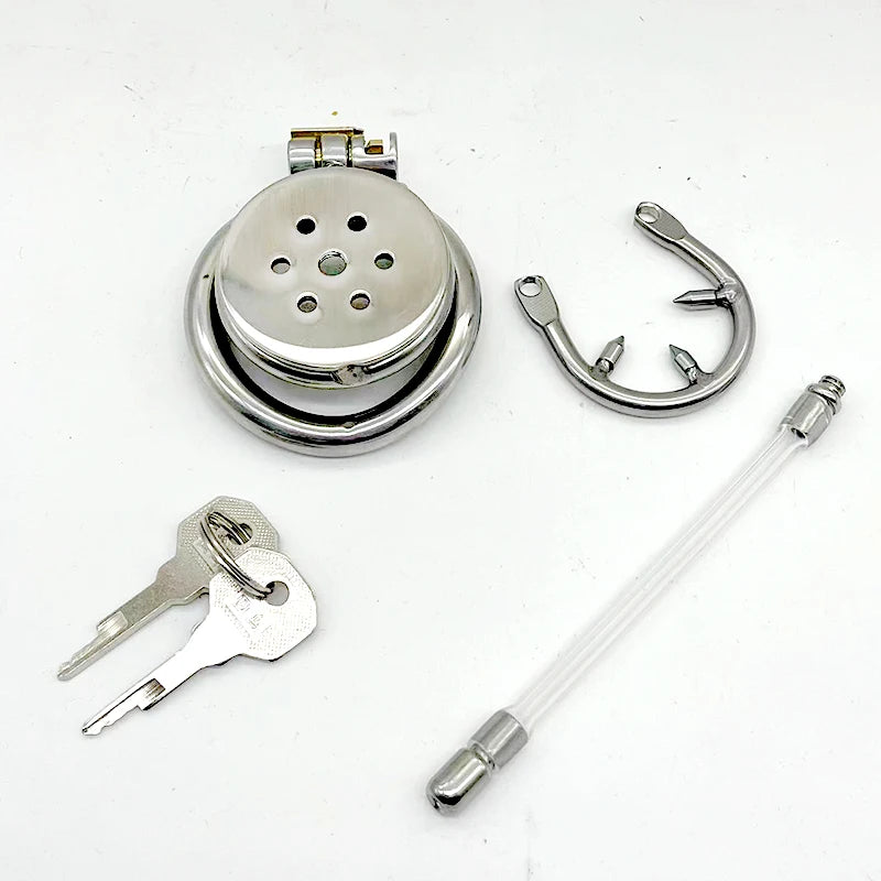 Stainless steel chastity cage
