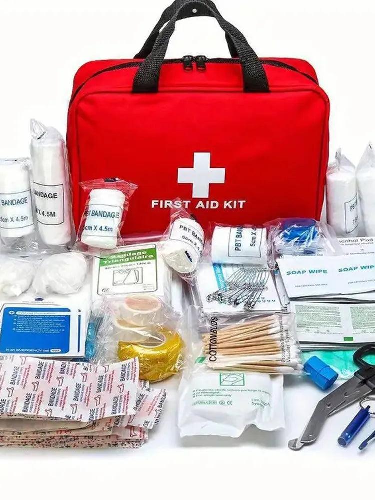 Emergency First Aid Kit With 184 Pieces, Portable Survival First Aid Kit For Home Outdoor Rescue - Outdoorsavage