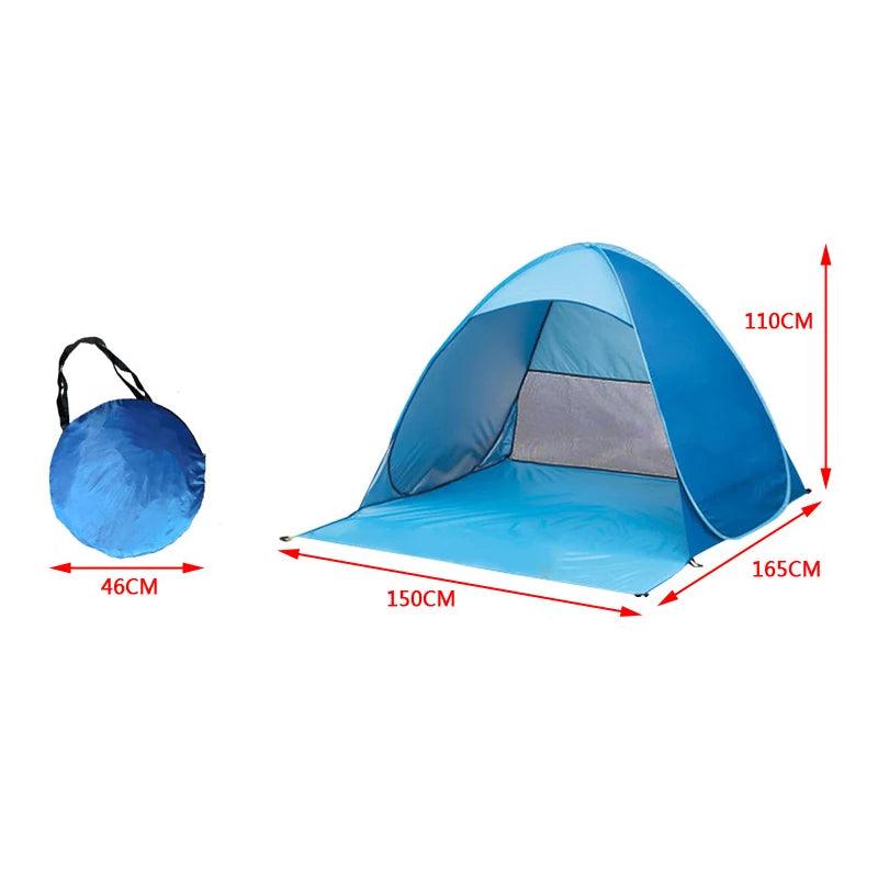 Automatic Instant Pop Up Tent Potable Beach Tent Lightweight Outdoor UV Protection Camping Fishing Tent Sun Shelter - Outdoorsavage