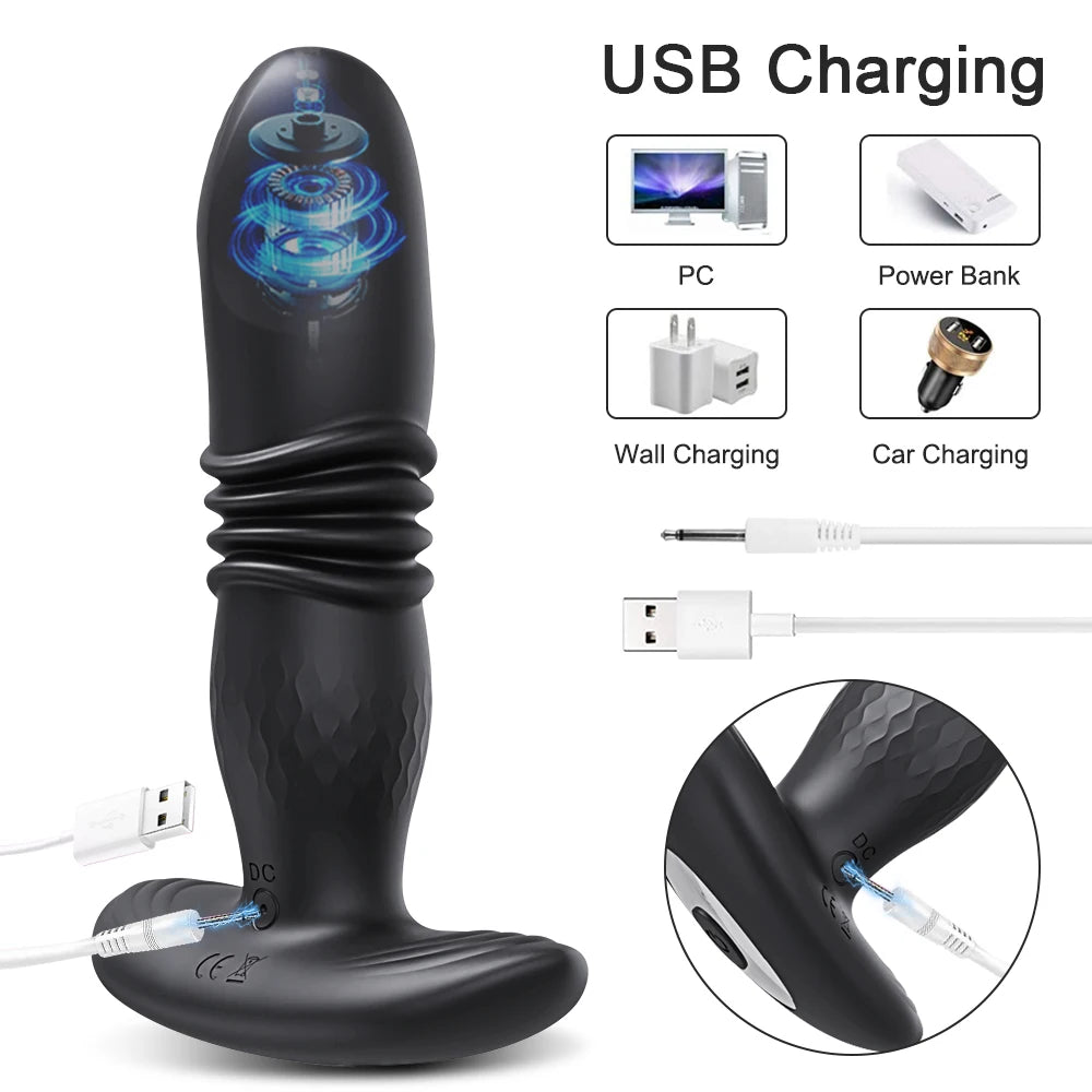 Vibrating Butt Plug Remote Sex Toy for Women Anal Prostate Massager