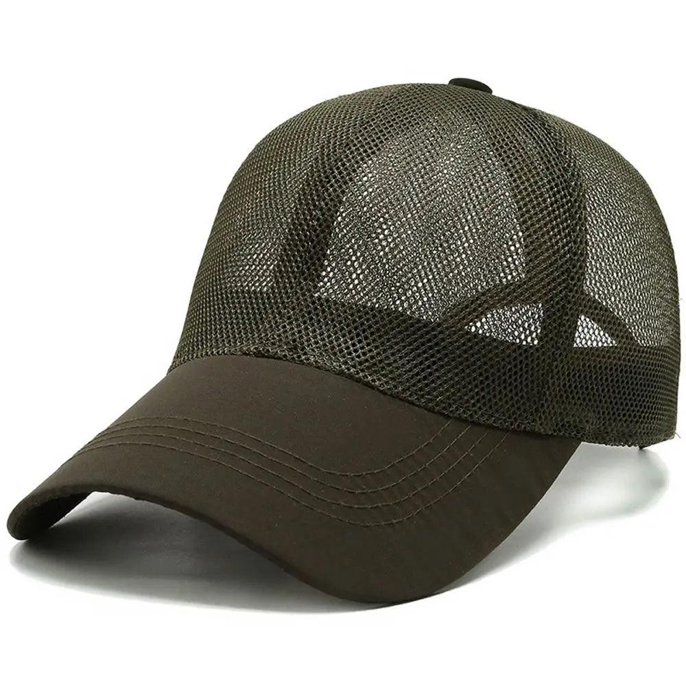 Quick Dry Sunshade Caps Hollow Visors Hats Golf Running Mesh Baseball Caps Korean Sun Hats Women Summer Caps Men Fishing Caps - Outdoorsavage